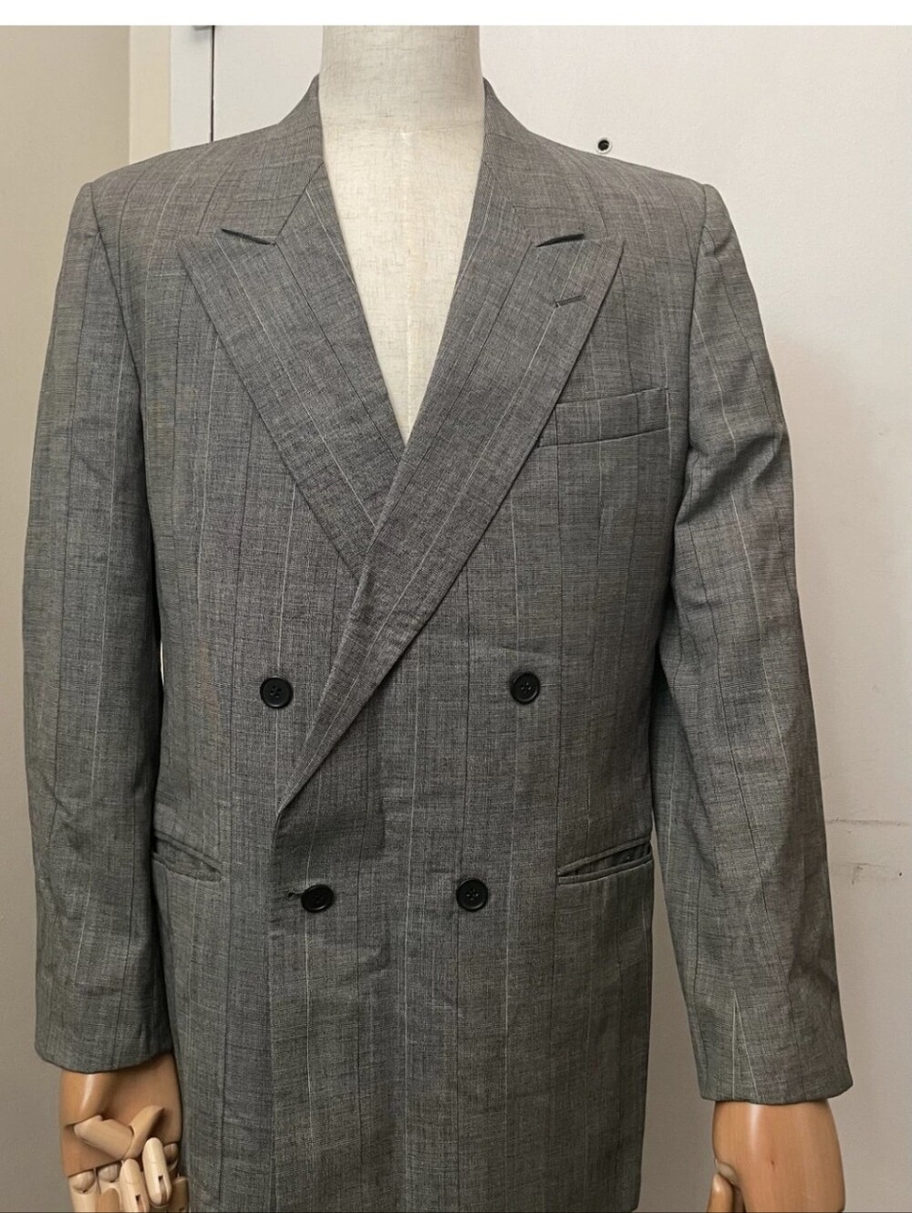 Givenchy Monsieur Men’s 52R Gray Linen/Wool Blazer-Luxury Tailored Fit, Paris/NY